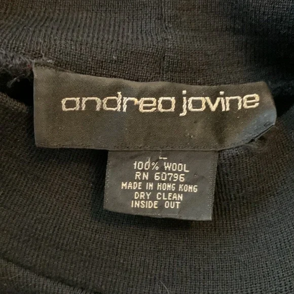 Vintage Andrea Jovine 100% wool dress with gold grommets. Size Large. - Picture 8 of 8